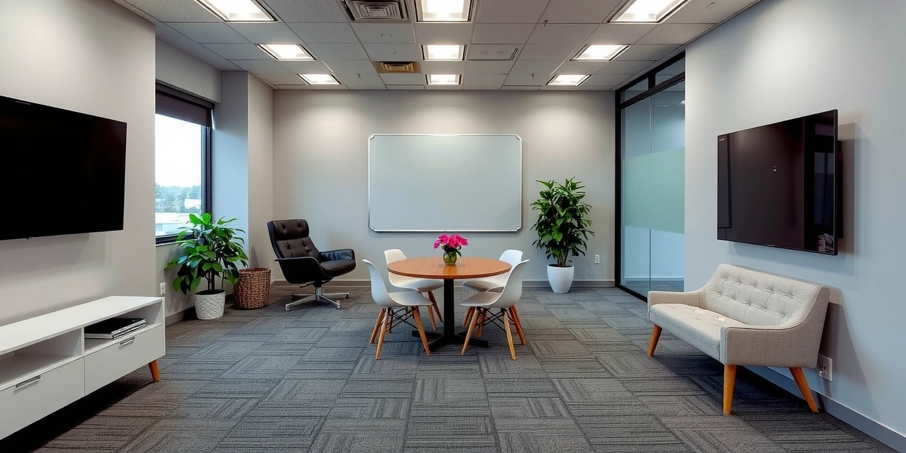 Ufficio moderno e accogliente di Colosseovitacz, che invita alla comunicazione.